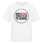 Born to Race Circle | Pink | Youth T-Shirt - white