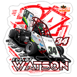 Elliot Watson | 2026 | Kiss-Cut Vinyl Decal 2 - white matte