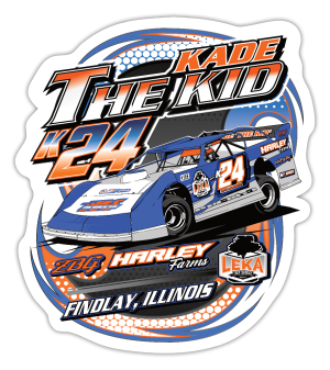 Kade Ballinger | 2024 | Kiss-Cut Vinyl Decal 2 – Five Star Racewear