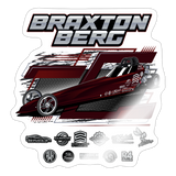 Braxton Berg | 2025 |  Kiss-Cut Vinyl Decal 2 - white glossy