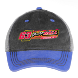 Jeff Hall | 2025 | Dyed Trucker Hat - washed blue / silver