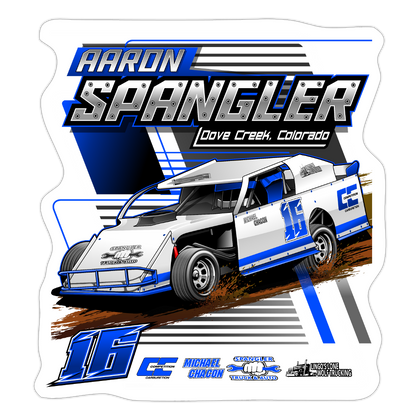 Aaron Spangler | 2023 | Kiss-Cut Vinyl Decal 2. - white matte