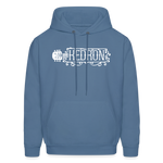 KEDRON | White Logo | Adult Hoodie - denim blue