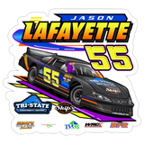 Jason Lafayette | 2026 | Kiss-Cut Vinyl Decal 2 - white matte