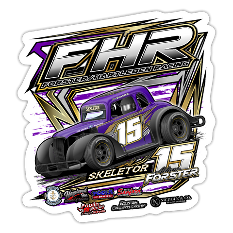 Adam Forster | 2025 |  Kiss-Cut Vinyl Decal 2 - white matte
