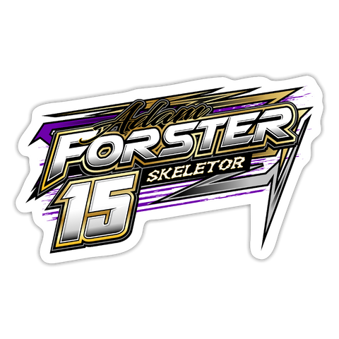 Adam Forster | 2025 |  Kiss-Cut Vinyl Decal - white matte