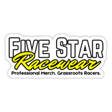 Five Star Racewear | Kiss-Cut Vinyl Decal - white matte
