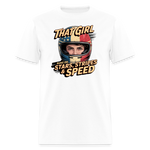 That Girl Runs On Stars Stripes & Speed | Adult T-Shirt - white