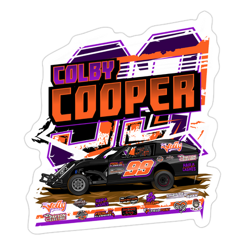 Colby Cooper | 2025 |  Kiss-Cut Vinyl Decal 2 - white matte