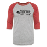 KEDRON | Black Logo | Baseball T-Shirt - heather gray/red