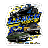 Liam Leach | Leach Racing | 2025 | Kiss-Cut Vinyl Decal 2 - white matte