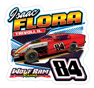 Isaac Flora | Wolf Ram Racing | 2024 | Kiss-Cut Vinyl Decal 2