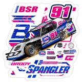 Brody Spangler | 2026 | Kiss-Cut Vinyl Decal 2 - white matte