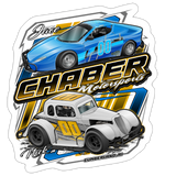 Chaber Motorsports | 2024 | Kiss-Cut Vinyl Decal 2 - white matte