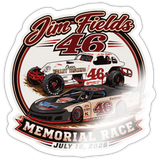 Jim Fields 46 | 2026 | Kiss-Cut Vinyl Decal - white glossy