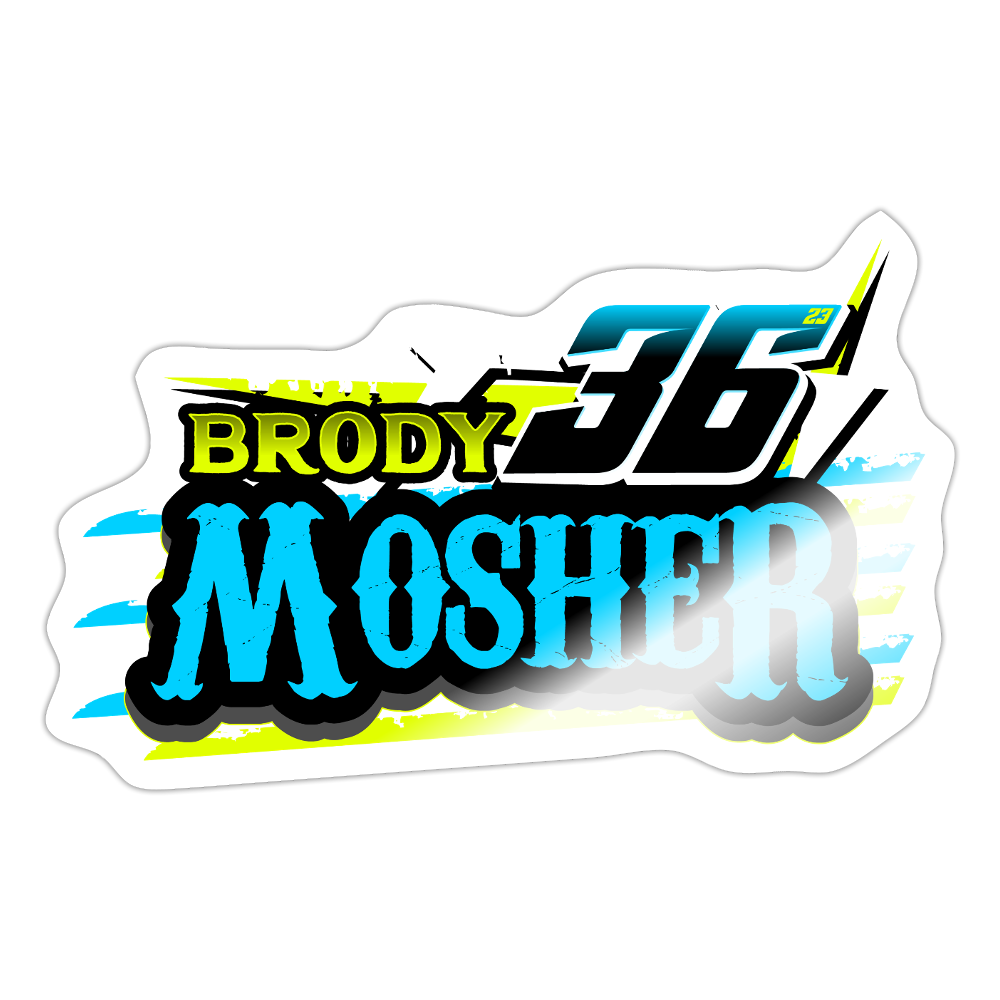 Brody Mosher | 2025 | Kiss-Cut Vinyl Decal – Five Star Racewear