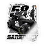 TJ Sansoucy | 2026 | Kiss-Cut Vinyl Decal 2 - transparent glossy