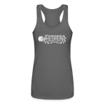 KEDRON | White Logo | Racerback Tank Top - charcoal