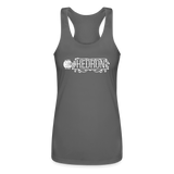 KEDRON | White Logo | Racerback Tank Top - charcoal