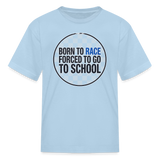 Born to Race Circle | Blue | Youth T-Shirt - powder blue