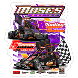 Moses Racing | 2026 | Kiss-Cut Vinyl Decal 2 - white matte