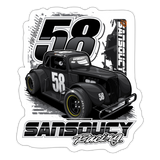 TJ Sansoucy | 2026 | Kiss-Cut Vinyl Decal 2 - white matte