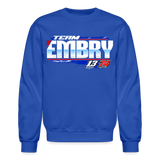 James Embry | Embry Racing | 2026 | Adult Crewneck Sweatshirt - royal blue
