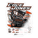 Cole Jones | 2025 |  Kiss-Cut Vinyl Decal 2 - white glossy