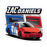 Zac Daniels | 2024 |  Kiss-Cut Vinyl Decal 2 - white matte