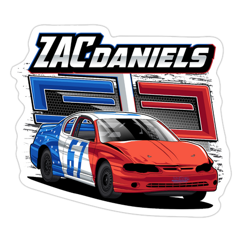 Zac Daniels | 2024 |  Kiss-Cut Vinyl Decal 2 - white matte