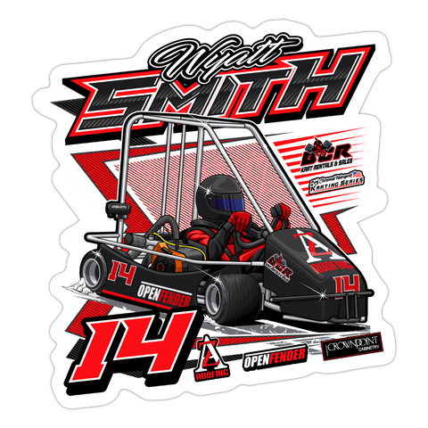 Wyatt Smith | 2025 |  Kiss-Cut Vinyl Decal 2 - white matte