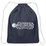 KEDRON | White Logo | Cotton Drawstring Bag - navy