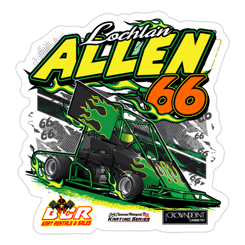 Lochlan Allen | 2025 |  Kiss-Cut Vinyl Decal 2 - white matte