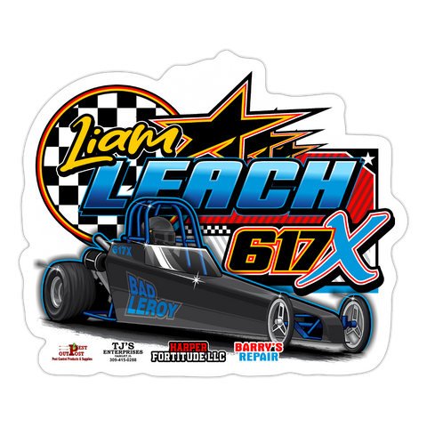 Liam Leach | 2024 | Kiss-Cut Vinyl Decal 2 - white matte