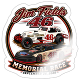 Jim Fields 46 | 2026 | Kiss-Cut Vinyl Decal - white glossy
