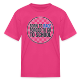 Born to Race Circle | Blue | Youth T-Shirt - fuchsia