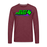 Cliff Pierce | 2024 | Men's LS T-Shirt - heather burgundy