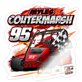 Myles Coutermarsh | 2026 | Kiss-Cut Vinyl Decal 2 - white glossy