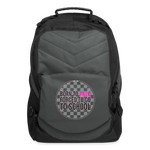 Born To Race Circle | Pink | Computer Backpack - charcoal
