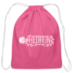 KEDRON | White Logo | Cotton Drawstring Bag - pink