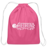 KEDRON | White Logo | Cotton Drawstring Bag - pink