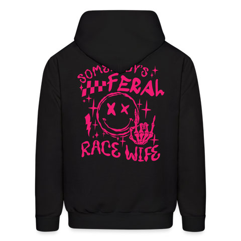 Feral Race Wife Pink | FSR Merch | Adult Hoodie - black