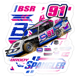 Brody Spangler | 2026 | Kiss-Cut Vinyl Decal 2 - white glossy