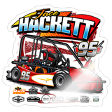 Jace Hackett | 2026 | Kiss-Cut Vinyl Decal 2 - white glossy