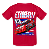James Dale | Embry Racing | 2026 | Youth T-Shirt - red