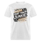 Dirt Track Junkie | FSR Merch | Adult Shirt - light heather gray