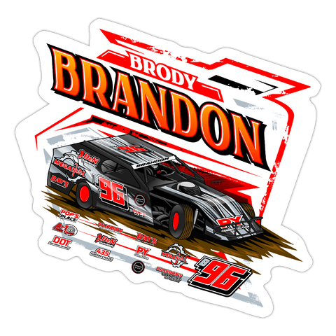 Brody Brandon | 2025 |  Kiss-Cut Vinyl Decal 2 - white matte