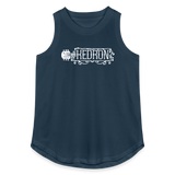 KEDRON | White Logo | Women's Relaxed Tank Top - denim