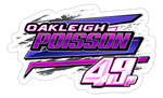 Oakleigh Poisson | 2024 | Kiss-Cut Vinyl Decal