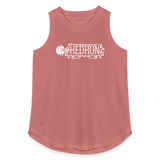KEDRON | White Logo | Women's Relaxed Tank Top - mauve